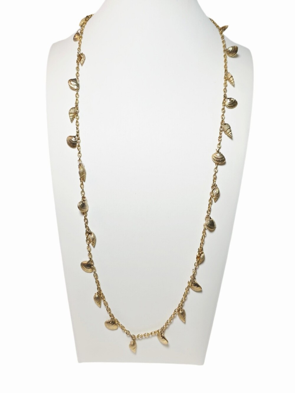 Seashell Charm Gold-Tone Long Necklace